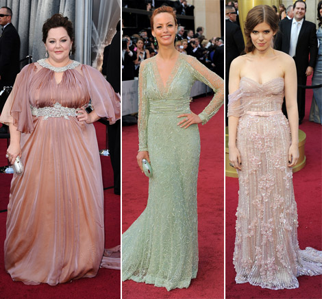 2012 Oscars soft dresses Melissa McCarthy Berenice Bejo Kate Mara