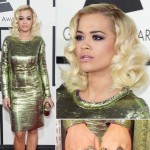 2014 Grammy Awards Rita Ora Lanvin dress super nails