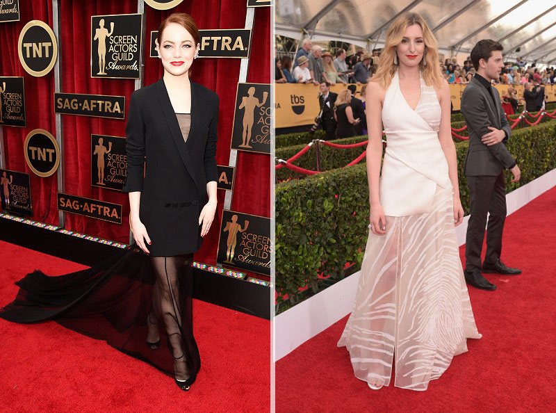 2015 SAG Awards Red Carpet trends Emma Stone Dior Laura Carmichael Vionnet