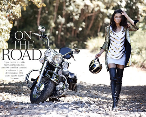 Adriana Lima’s Biker Style From Vogue Brazil February 2012
