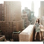 Ashley Greene DKNY rooftop ad campaign