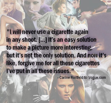 Carine Roitfeld Cigarettes Vogue Pictorials