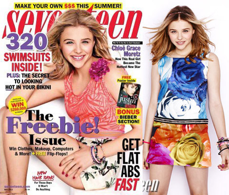 Chloe Moretz covers Seventeen magazine May 2012