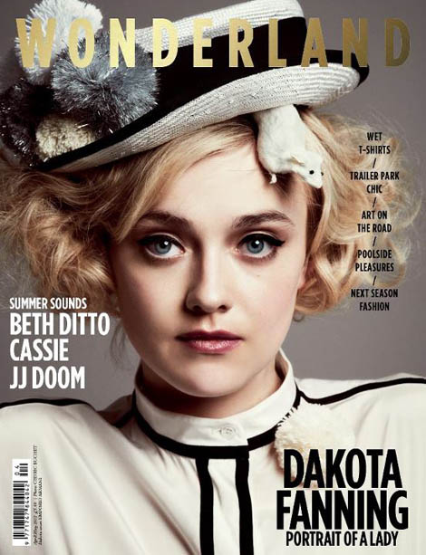 Dakota Fanning Wonderland April May 2012 cover