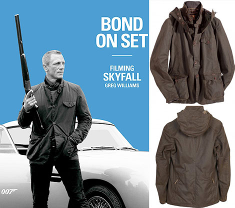 Daniel Craig James Bond SkyFall Wears Barbour Waxed Jacket