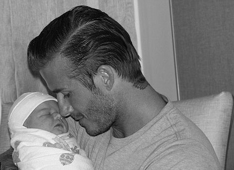 David Beckham with daughter Harper Seven Beckham