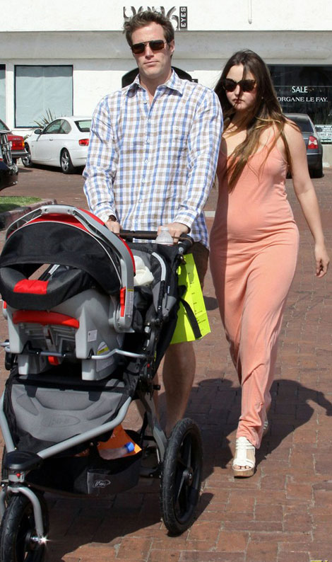 Devon Aoki with fiance and baby