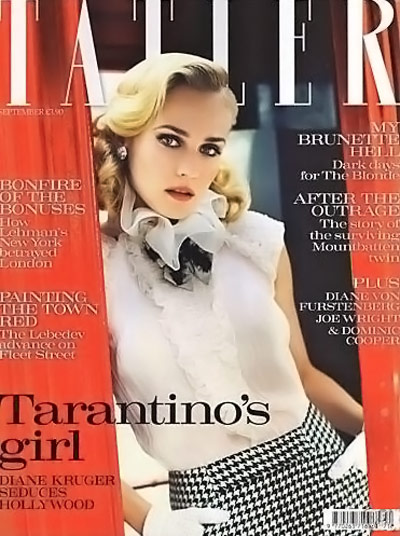 Diane Kruger Tatler September 2009 cover
