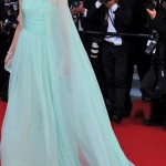 Diane Kruger aqua cape dress Cannes 2012 opening ceremony