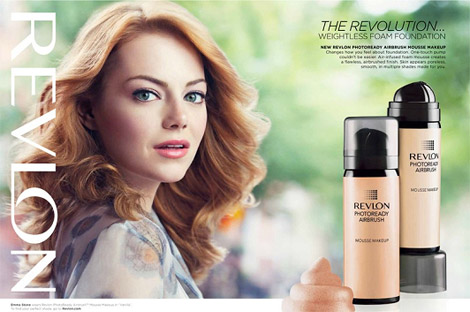 Emma Stone Revlon foundation ad campaign