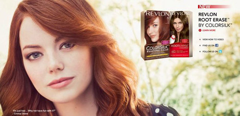 Emma Stone Revlon haircolor ad campaign