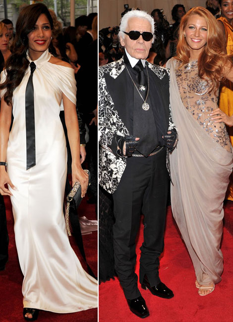 Freida Pinto Blake Lively Chanel dresses Met Gala 2011