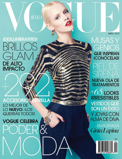 Ginta Lapina’s Perfect Blonde For Vogue Mexico April 2012