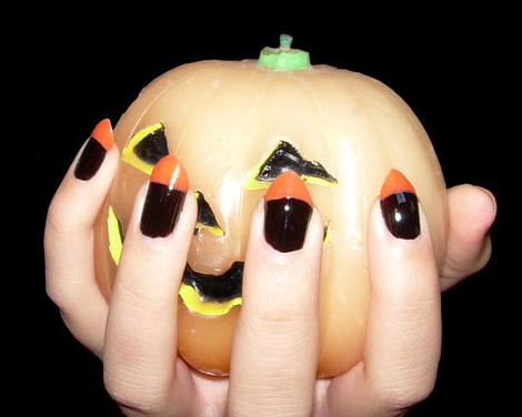 Halloween french tips