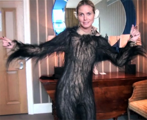 Heidi Klum Monkey costume Halloween 2011