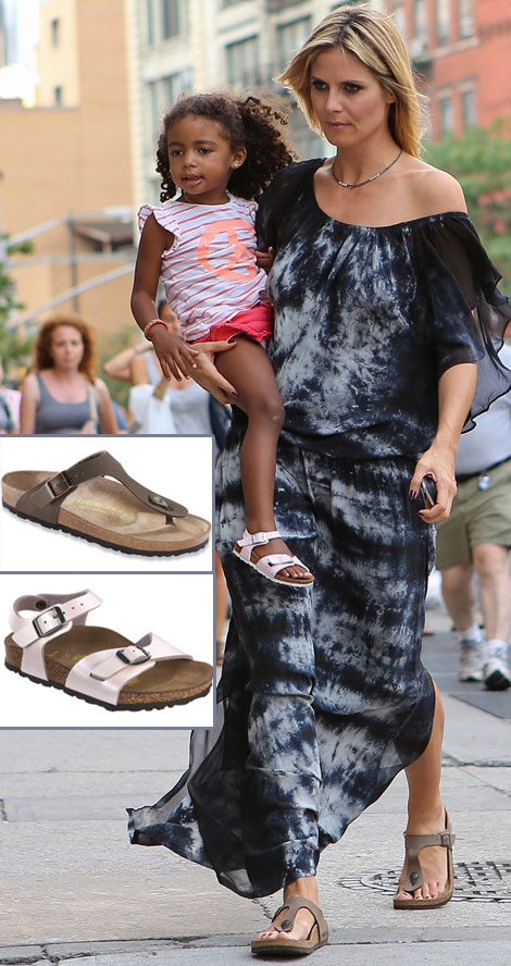 Heidi Klum s sandals Birkenstock Gizeh daughter wears Birkenstock sandals