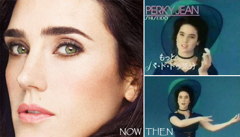Jennifer Connelly then and now for Shiseido