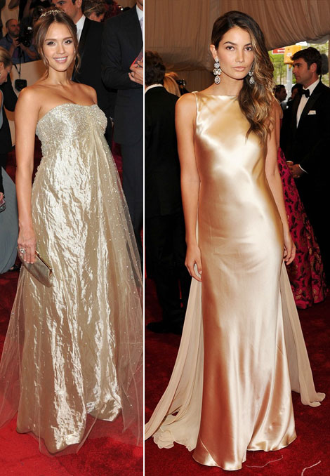 Jessica Alba Lily Aldridge Ralph Lauren dresses Met Gala 2011