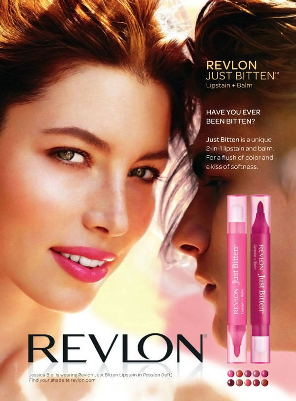Jessica Biel Revlon summer 2011 ad lipgloss