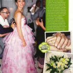 Jessica Biel pink wedding dress wedding bouquet wedding ring