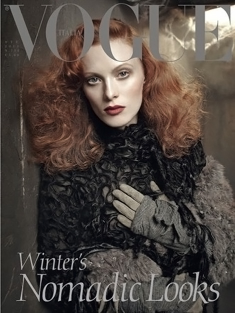 Karen Elson Vogue Italia October 2011 cover