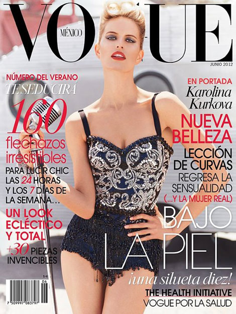 Karolina Kurkova gorgeous Vogue Mexico June 2012 cover