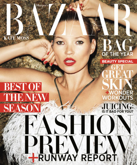 Kate Moss Harper s Bazaar US June July 2012 cover