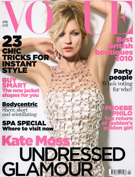Kate Moss Vogue UK April 2010 cover