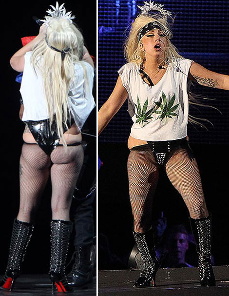 Lady Gaga On Stage. Fame Monster Alright!
