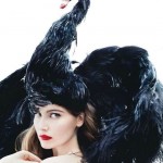 Laetitia Casta swan headpiece Vogue Paris