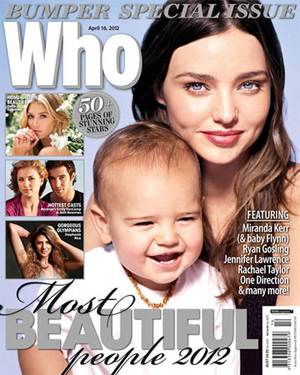 Miranda Kerr most beautiful Who cover with baby boy Flynn