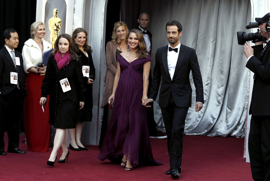 Natalie Portman purple Rodarte dress 2011 Oscars 1