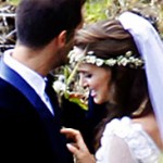 Natalie Portman s white wedding veil and flowers crown