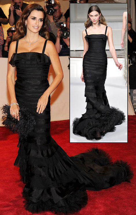 Penelope Cruz black Oscar de la Renta dress Met Gala 2011