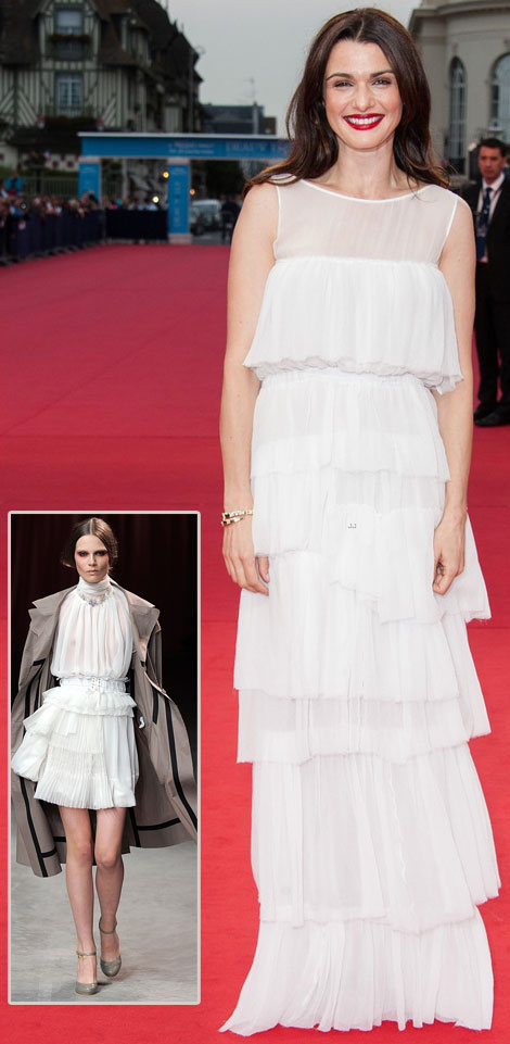 Rachel Weisz Bourne Legacy Premiere France Nina Ricci white dress