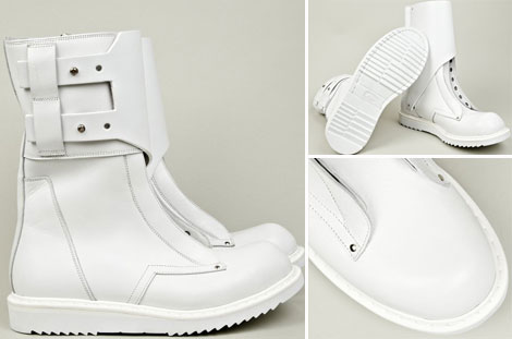 Rick Owens white Military Boots