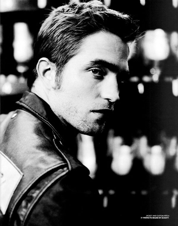 Robert Pattinson black and white portrait