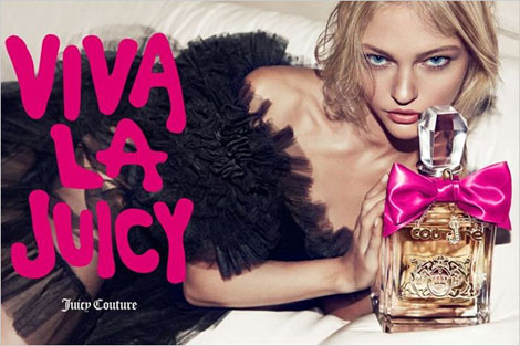 Sasha Pivovarova Viva la Juicy Perfume Juicy Couture ad campaign