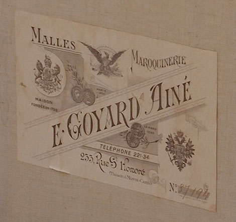 Vintage Goyard trunk label