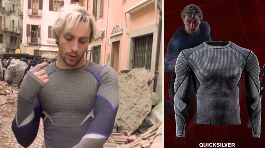Aaron Taylor Johnson Quicksilver Under Armour top Avengers 2 Age of Ultron