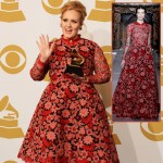 Adele 2013 Grammy Awards Valentino flowery dress