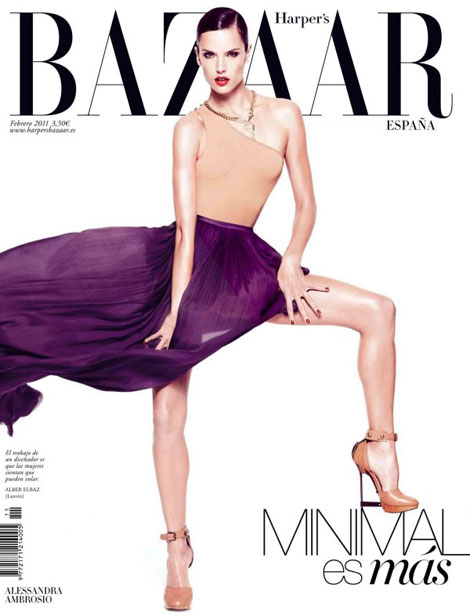 Alessandra Ambrosio Harper s Bazaar Spain February 2011 cover