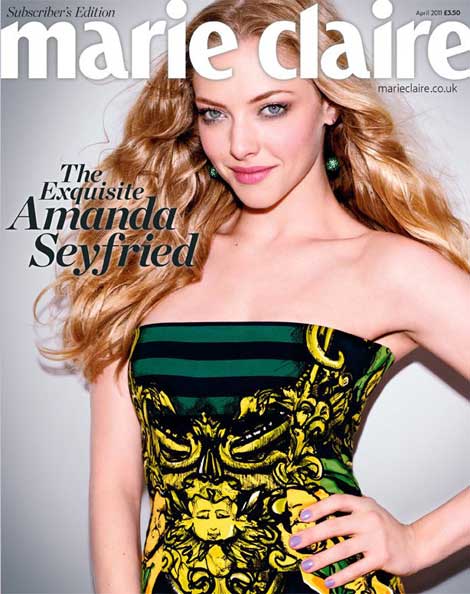 Amanda Seyfried Marie Claire April 2011 cover