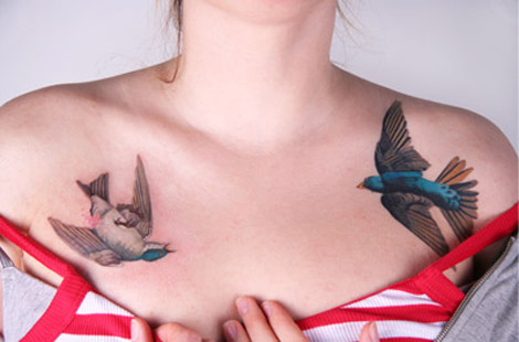 Amanda Wachob birds tattoos