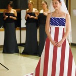 American flag wedding dress