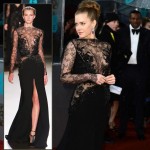 Amy Adams Elie Saab black dress 2013 BAFTA