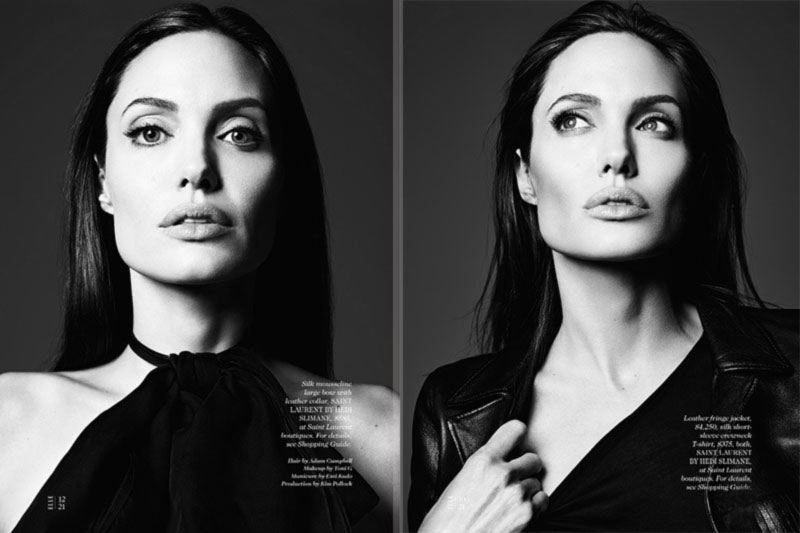 Angelina Jolie by Hedi Slimane Elle magazine