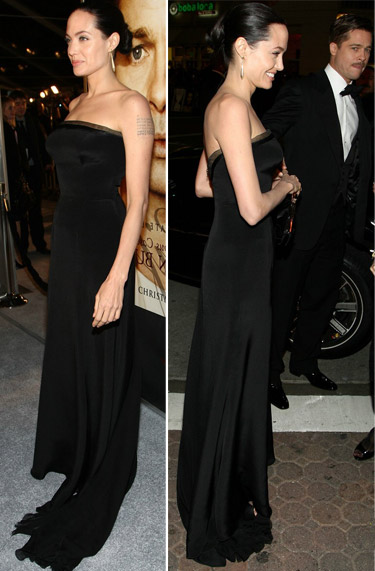 Angelina Jolie Versace Curious Case Benjamin Button LA Premiere
