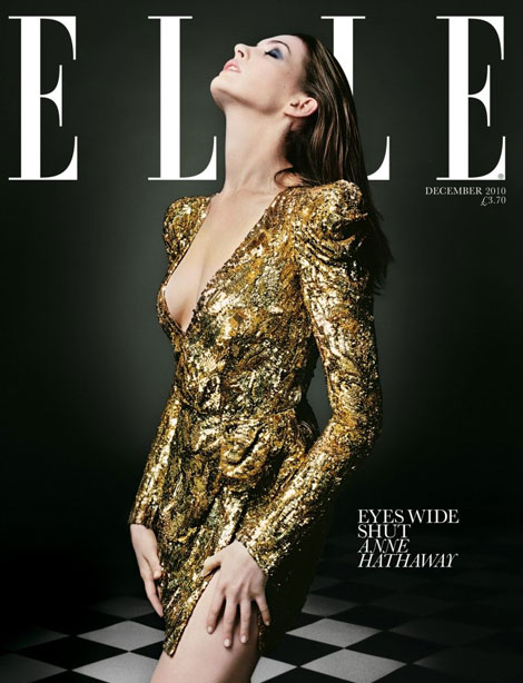 Anne Hathaway Elle UK December 2010 subs cover