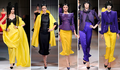 Armani Prive Haute Couture Spring 2009 electric blue yellow 2